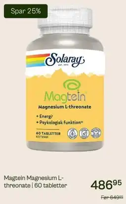 Helsam Magtein Magnesium L-threonate (60 tabletter) tilbud