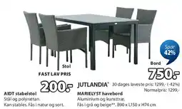 JYSK MARIELYST havebord tilbud