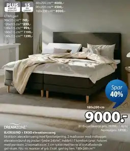 JYSK DREAMZONE elevationsseng (venstre top) tilbud