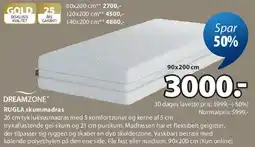 JYSK DREAMZONE skummadrass tilbud