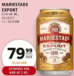 Scandinavian Park MARIESTADS EXPORT tilbud