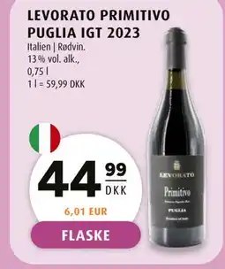 Scandinavian Park LEVORATO PRIMITIVO PUGLIA IGT 2023 tilbud