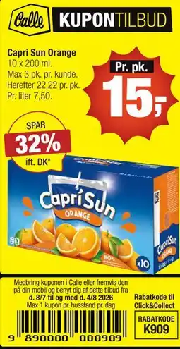 Calle Capri Sun Orange tilbud