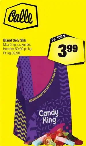 Calle Bland Selv Slik tilbud