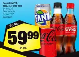 Calle Coca Cola PET, Zero, el. Fanta Zero tilbud