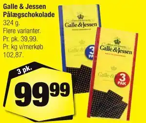 Calle Galle & Jessen Pålægschokolade tilbud