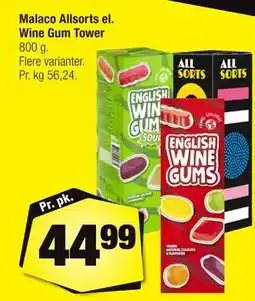 Calle Malaco Allsorts el. Wine Gum Tower tilbud