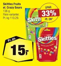 Calle Skittles Fruits el. Crazy Sours tilbud