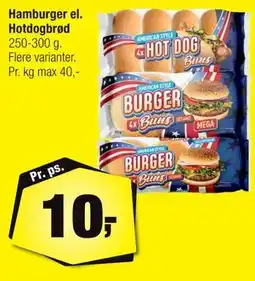 Calle Hamburger el. Hotdogbrød tilbud