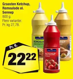 Calle Graasten Ketchup, Remoulade el. Sennep tilbud