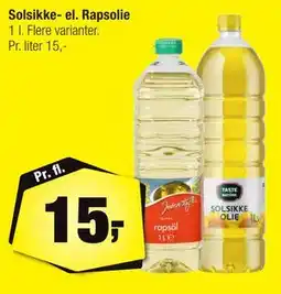 Calle Solsikke- el. Rapsolie tilbud