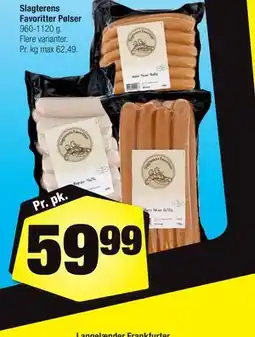 Calle Slagterens Favoritter Pølser tilbud