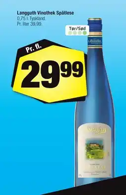 Calle Langguth Vinothek Spätlese tilbud