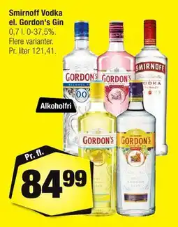 Calle Smirnoff Vodka el. Gordon's Gin tilbud