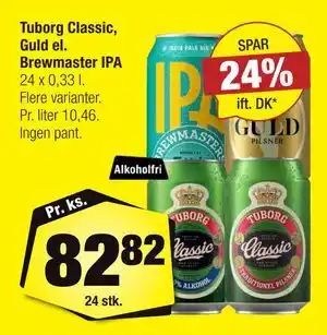 Calle Tuborg Classic, Guld el. Brewmaster IPA tilbud