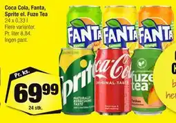 Calle Coca Cola, Fanta, Sprite el. Fuze Tea tilbud