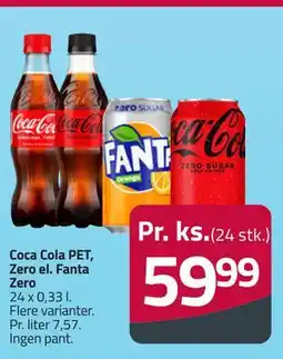 Fleggaard Coca Cola PET, Zero el. Fanta Zero tilbud