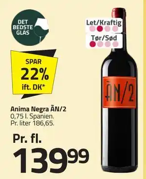 Fleggaard Anima Negra ÃN/2 tilbud