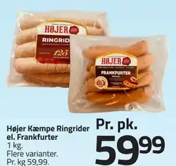 Fleggaard Højer Kæmpe Ringrider el. Frankfurter tilbud