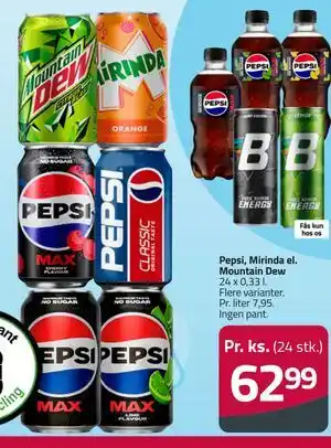 Fleggaard Pepsi, Mirinda el. Mountain Dew tilbud