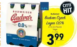 Citti Budvar Czech Lager 0.0% tilbud