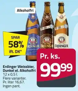 Fleggaard Erdinger Weissbier, Dunkel el. Alkoholfri tilbud