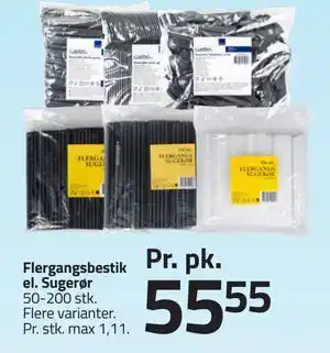 Fleggaard Flergangsbestik el. Sugerør tilbud