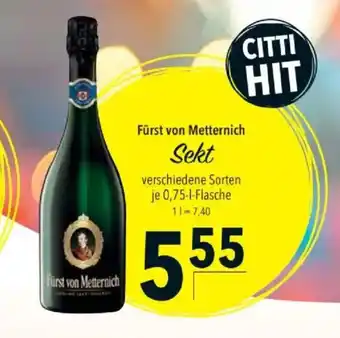 Citti Fürst von Metternich Sekt tilbud