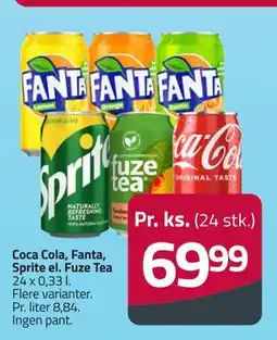 Fleggaard Coca Cola, Fanta, Sprite el. Fuze Tea tilbud