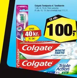 Calle Colgate Tandpasta el. Tandbørste tilbud