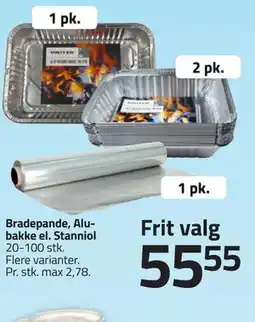 Fleggaard Bradepande, Alubakke el. Stanniol tilbud
