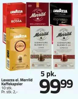 Fleggaard Lavazza el. Merrild Kaffekapsler tilbud