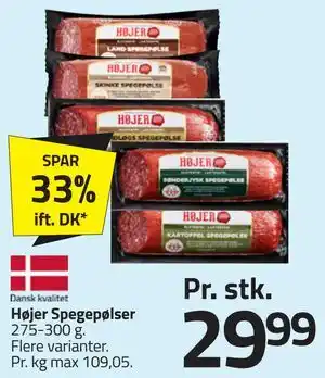 Fleggaard Højer Spegepølser tilbud