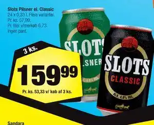Calle Slots Pilsner el. Classic tilbud