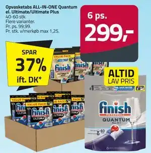 Fleggaard Opvasketabs ALL-IN-ONE Quantum el. Ultimate/Ultimate Plus tilbud