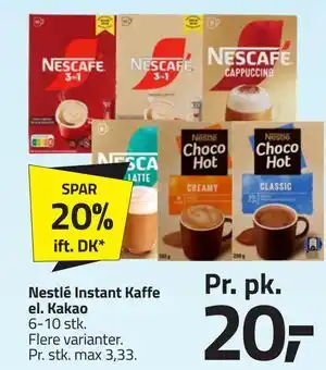 Fleggaard Nestlé Instant Kaffe el. Kakao tilbud