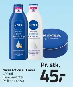 Fleggaard Nivea Lotion el. Creme tilbud