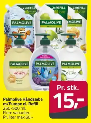 Fleggaard Palmolive Håndsæbe m/Pumpe el. Refill tilbud