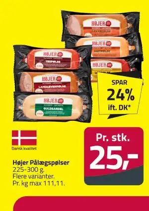Fleggaard Højer Pålægspølser tilbud