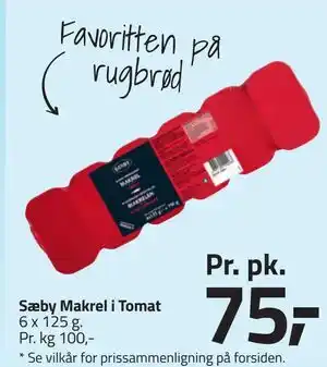 Fleggaard Sæby Makrel i Tomat tilbud