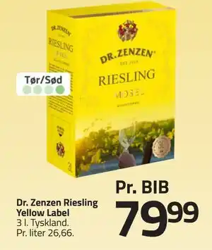 Fleggaard Dr. Zenzen Riesling Yellow Label tilbud