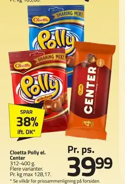 Fleggaard Cloetta Polly el. Center tilbud