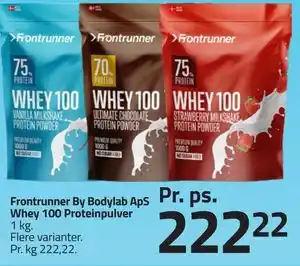 Fleggaard Frontrunner By Bodylab ApS Whey 100 Proteinpulver tilbud