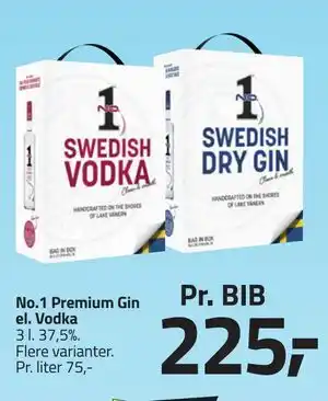Fleggaard No.1 Premium Gin el. Vodka tilbud