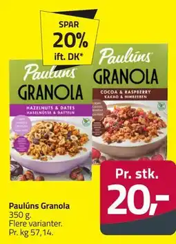 Fleggaard Paulúns Granola tilbud