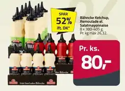 Fleggaard Bähncke Ketchup, Remoulade el. Salatmayonnaise tilbud