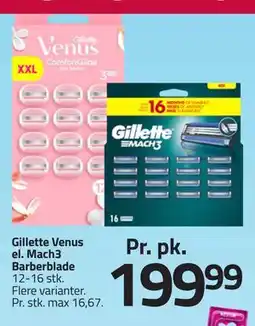 Fleggaard Gillette Venus el. Mach3 Barberblade tilbud