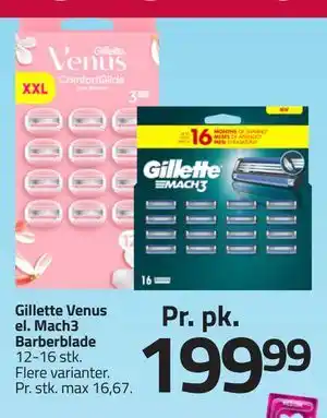 Fleggaard Gillette Venus el. Mach3 Barberblade tilbud
