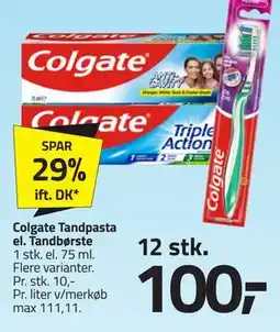 Fleggaard Colgate Tandpasta el. Tandbørste tilbud