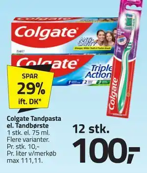 Fleggaard Colgate Tandpasta el. Tandbørste tilbud